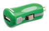 USB autós töltő: 2,1 A, USB A aljzat   12 V-os szivargyújtó-csatlakozó, zöld