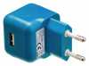 USB hálózati töltő: USB A aljzat   beltéri hálózati csatlakozó, kék