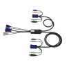 ATEN KVM switch 2PC PS/2 + USB + audió + kábel