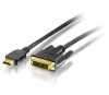 Equip 119322 HDMI - DVI kábel, aranyozott, 2m