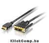 Equip 119325 HDMI - DVI kábel, aranyozott, 5m