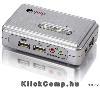 Equip 331512 KVM switch (2 port, USB, audio, kábelszettel)