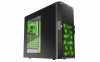 Sharkoon Sz�m�t�g�ph�z - T9 Value (fekete; z�ld bels�; ATX,mATX; als� t�p; 3x120mm z�ld v.; 1xUSB3.0, 3xUSB, I/O; Acryl)