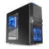 Sharkoon Sz�m�t�g�ph�z - T5 Value (fekete; fekete bels�; ATX,mATX; als� t�p; 1xUSB3.0; 3xUSB, I/O; 2x120mm LED vent.)