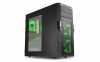 Sharkoon Sz�m�t�g�ph�z - T28 (fekete; z�ld bels�; ATX,mATX; als� t�p; 3x120mm v.; 1xUSB3.0, 3xUSB, I/O Acryl)